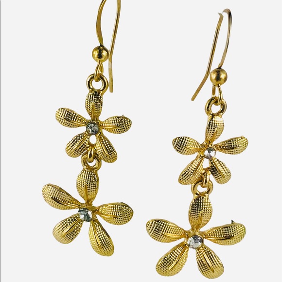 💙 BOLD ELEMENTS Flower Drop Earrings - Picture 3 of 6